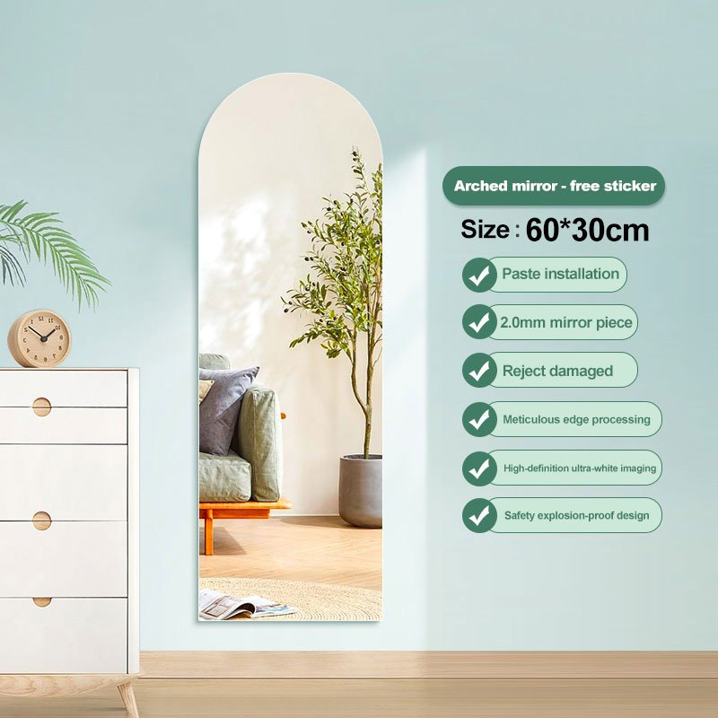 mirror sticker wall acrylic mirror wall sticker self-adhesive mirror ...
