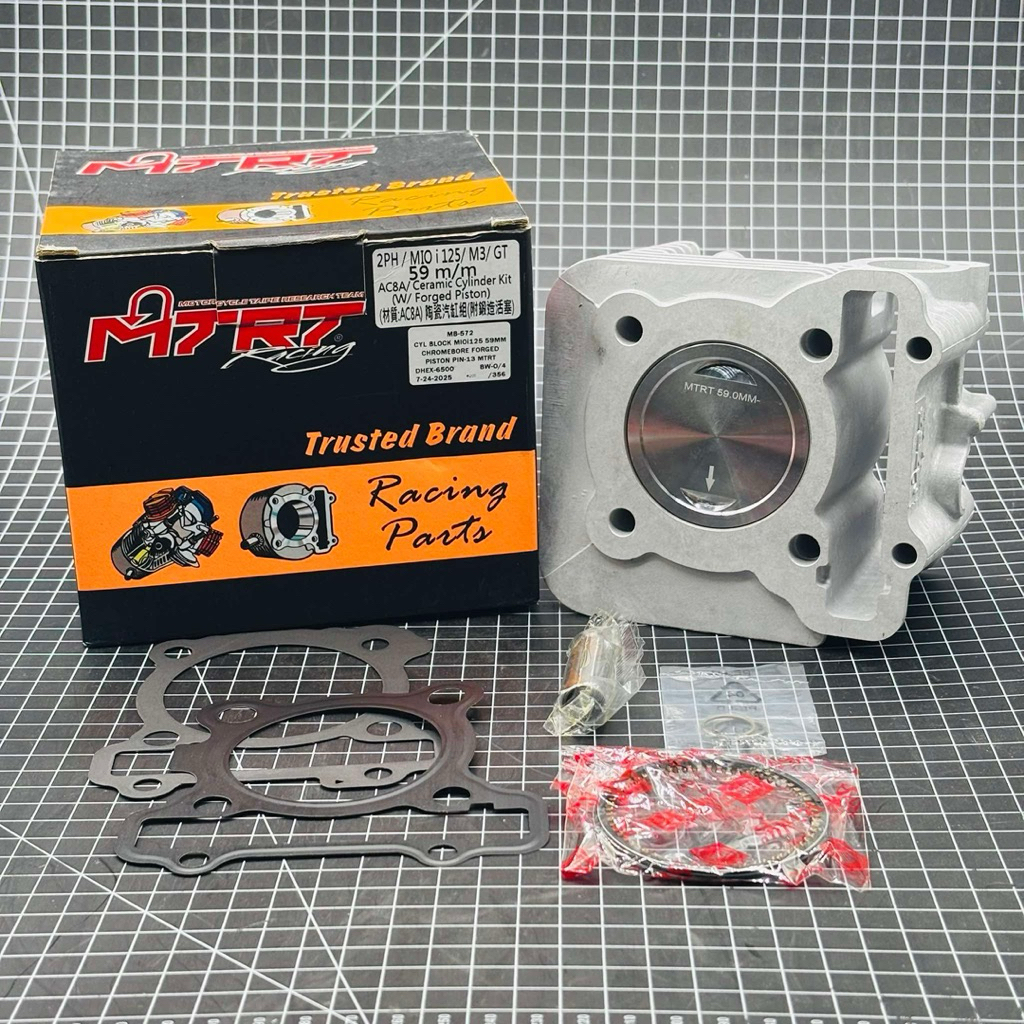 MTRT CYLINDER BLOCK SET MIO i 125/M3/SOUL GT 59MM CHROMEBORE DHEX-6500 ...