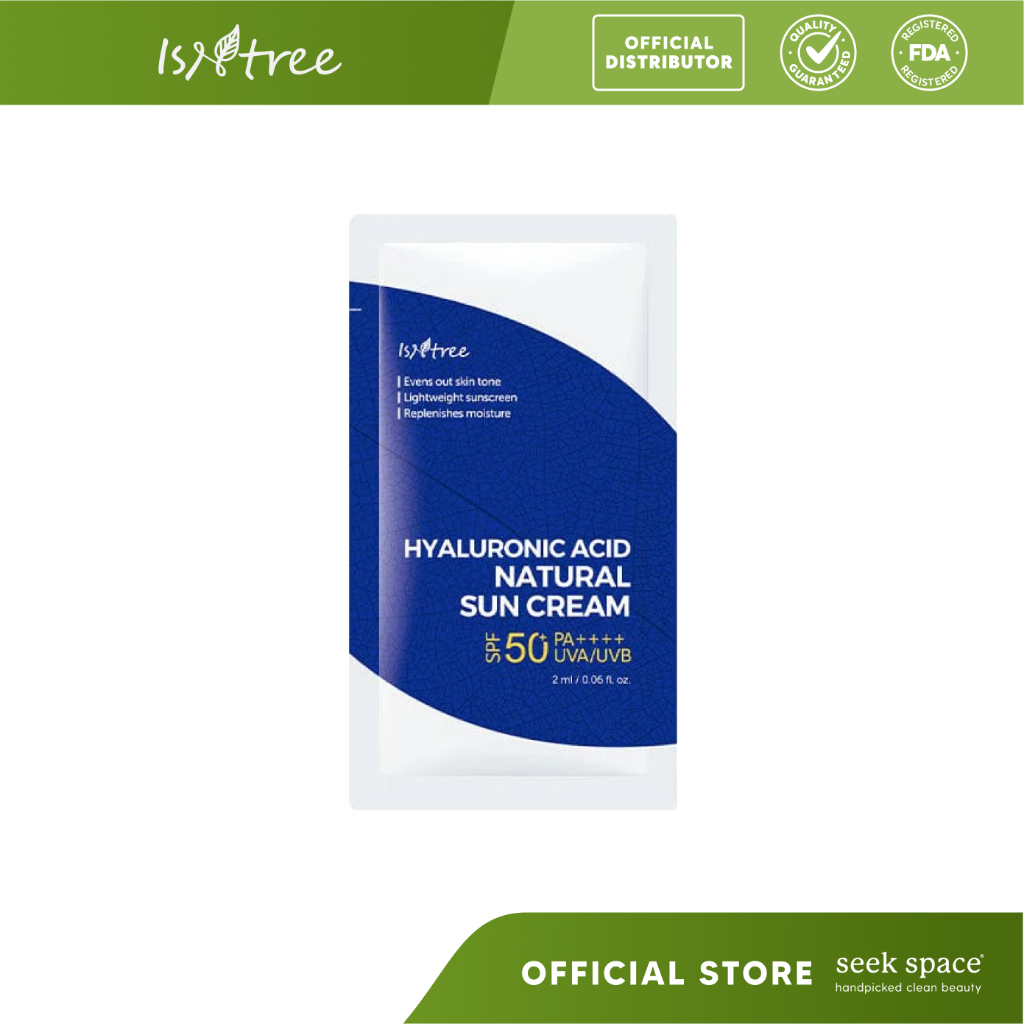 ISNTREE (SAMPLE) Hyaluronic Acid Natural Sun Cream SPF 50+ PA++++ 2mL ...
