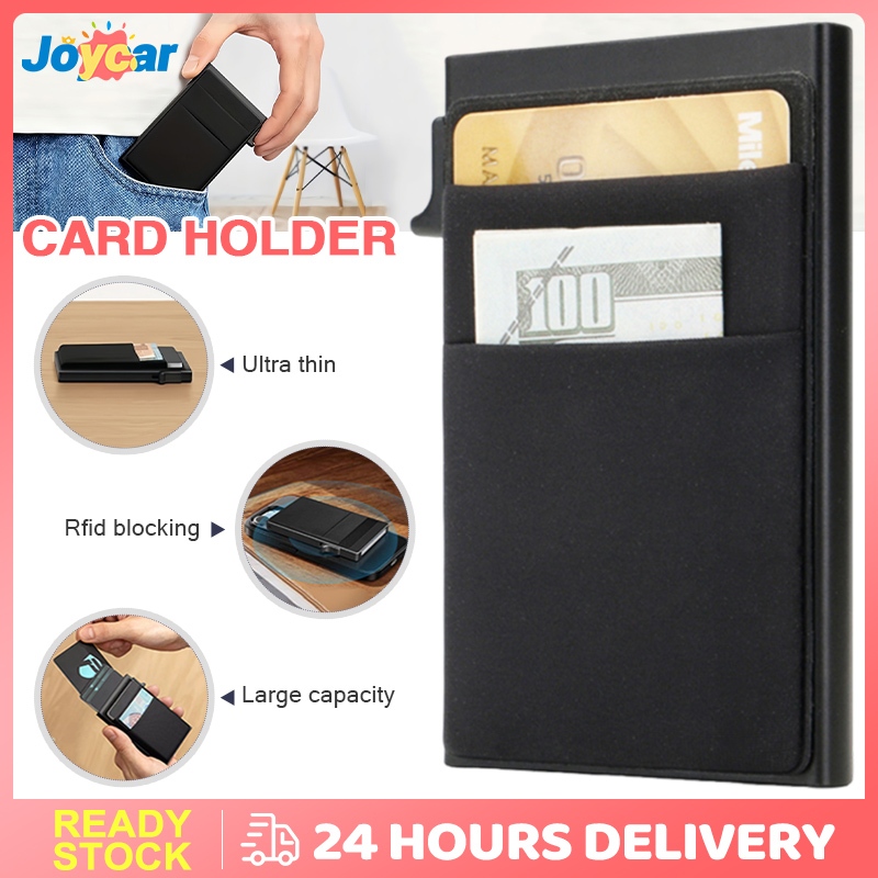 Thin RFID Wallet Men Women Lightweight Aluminum Frame Easy Card Access Gift  Idea