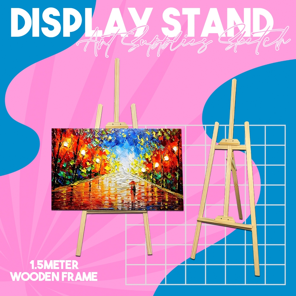 1.5 Meters Display Stand Art Supplies Sketch Wooden Frame | Shopee ...