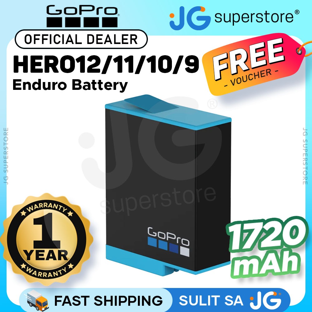 GoPro Enduro Battery for HERO 12 / 11 / 10 / 9 Action Cameras (1720mAh ...