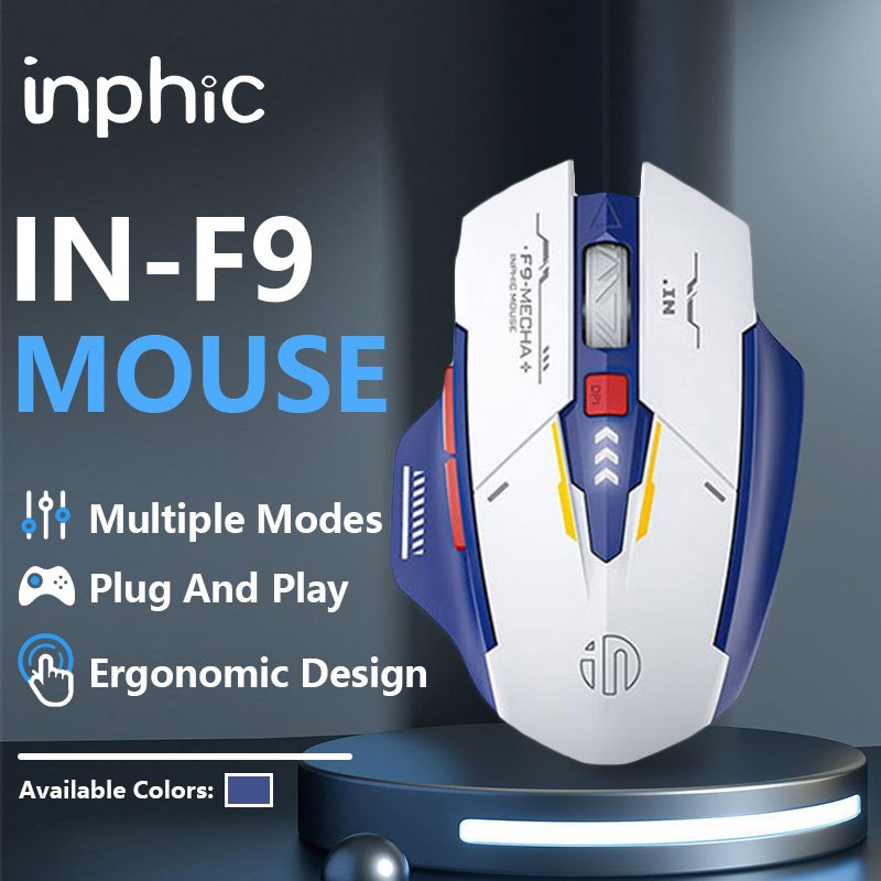 inphic F9 2.4G Wireless Gaming Mouse 800-2400dpi Gundam Design ...