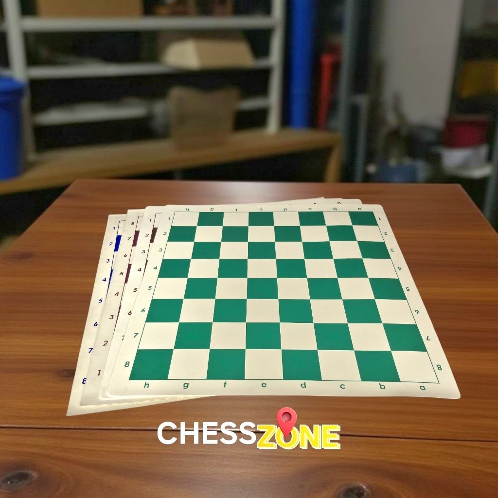 CHESSZONE Vinyl Chess Mat Tournament Size 20x20 Inches Classic 2¼ ...