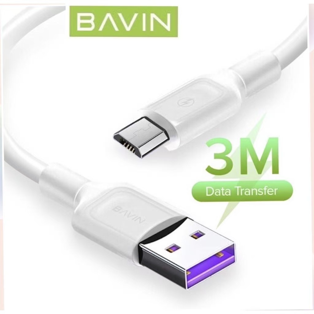 BAVIN CB130 2.4A Fast Charging Cable 3M - Flexible for Micro V8/iPhone ...