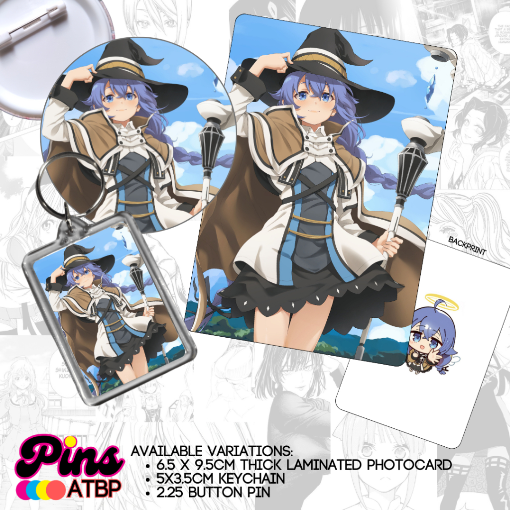 Roxy Migurdia Mushoku Tensei Anime Collectible Photocard Button Pin ...