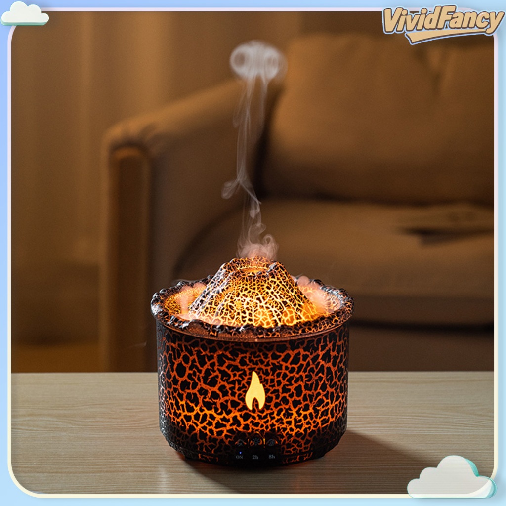 Volcanic Humidifier Flame Aroma Diffuser Essential Portable oil ...