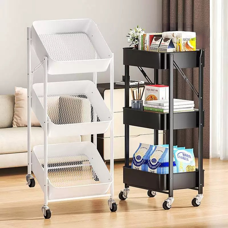 Trolley Movable Storage Rack Fully Assembled Storage Rack Metal Trolley ...