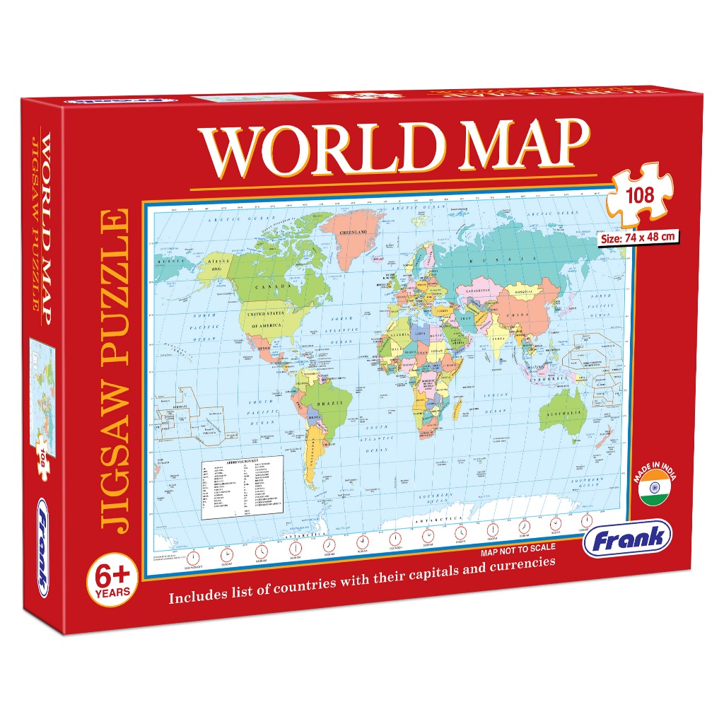 FRANK Puzzle World Map 108pcs | Shopee Philippines