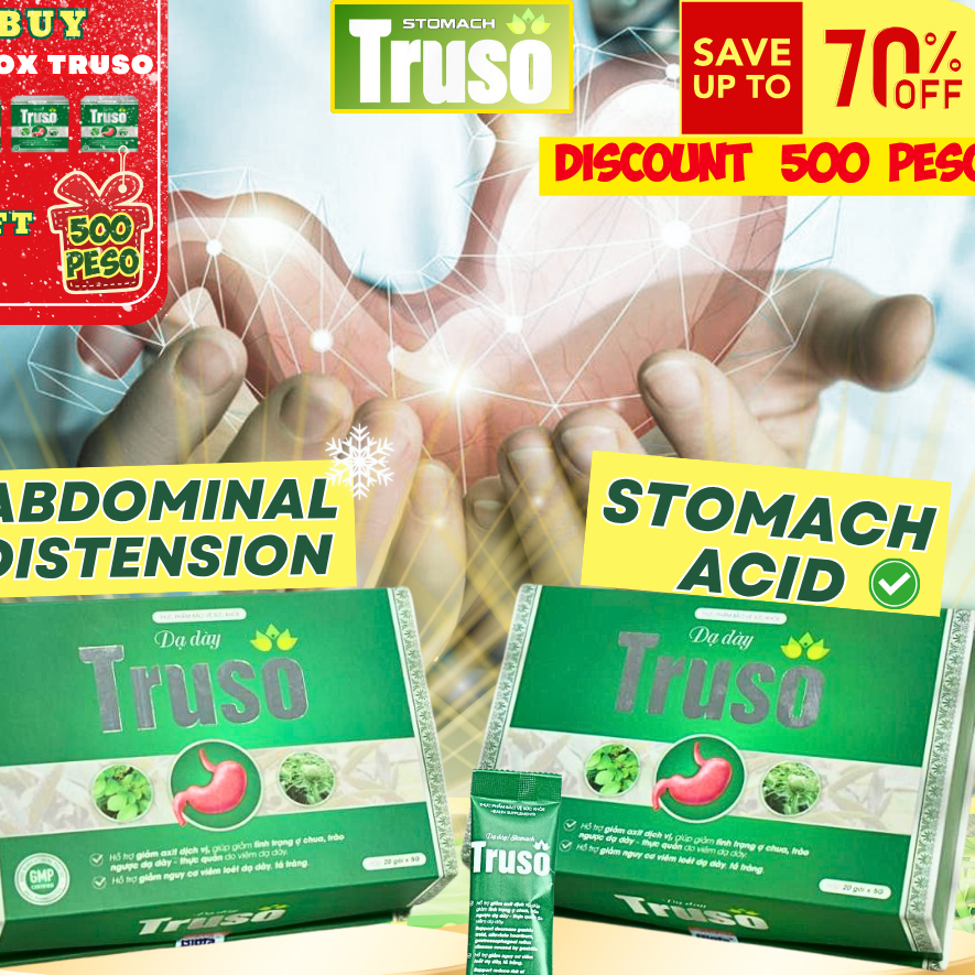 Combo 2 Box Truso Stomach Herbals Tea relief stomach pain for people ...