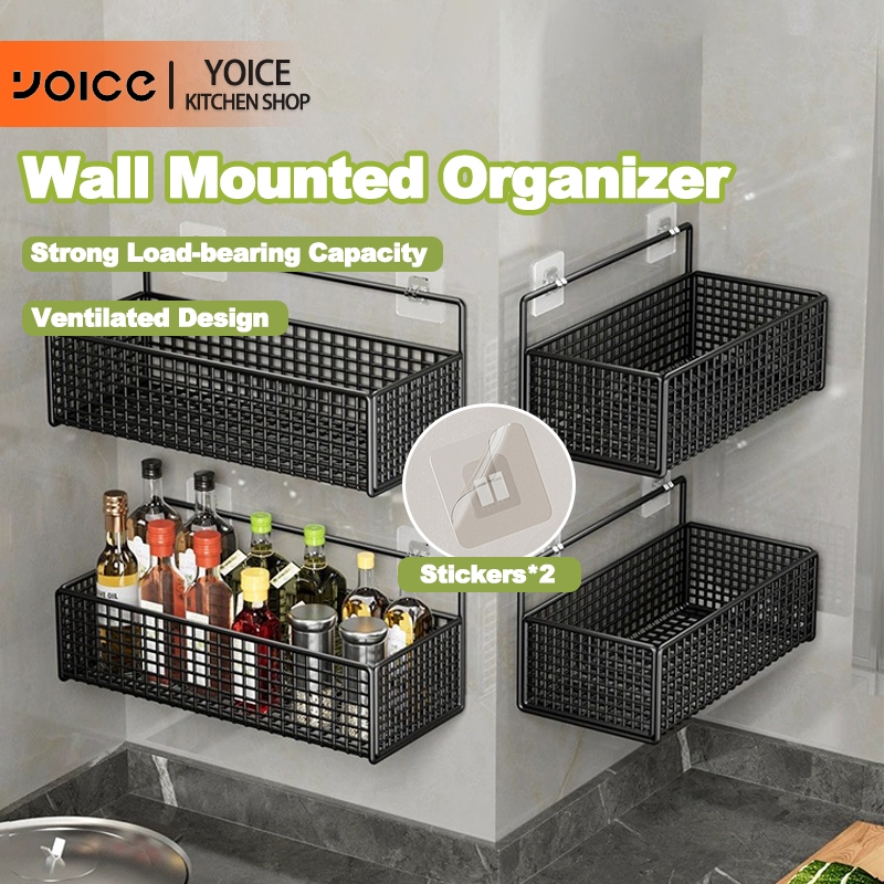 YOICE Kitchen Organizer Storage Rack Wall Mounted Organizer Spice ...