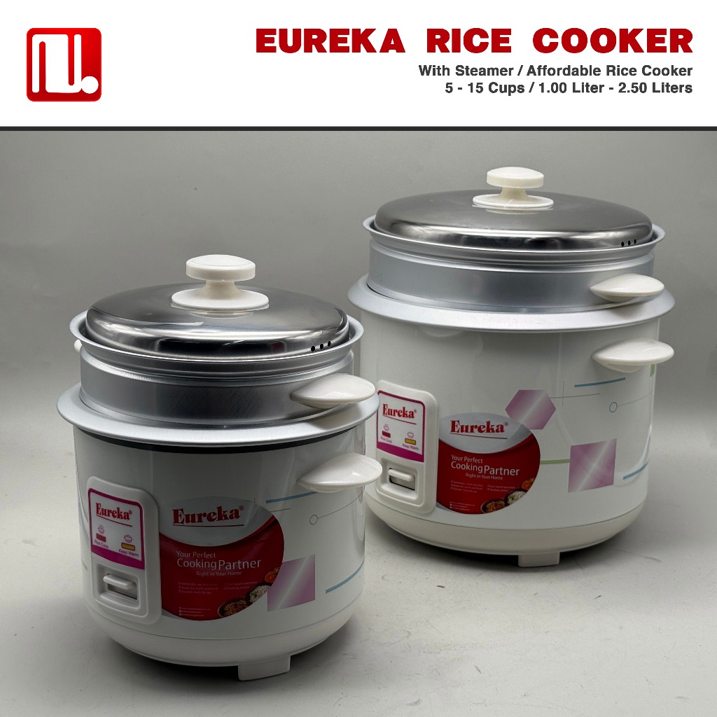 Eureka Rice Cooker with Steamer 3 to 15 Cups / 1.00 to 2.50 Liters ...