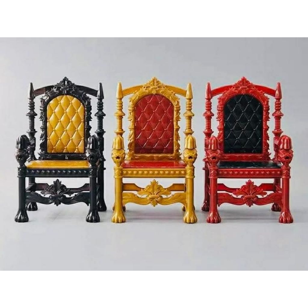 1/12 Scale Miniature Throne Chair | Black Color and Red Color | Shopee ...