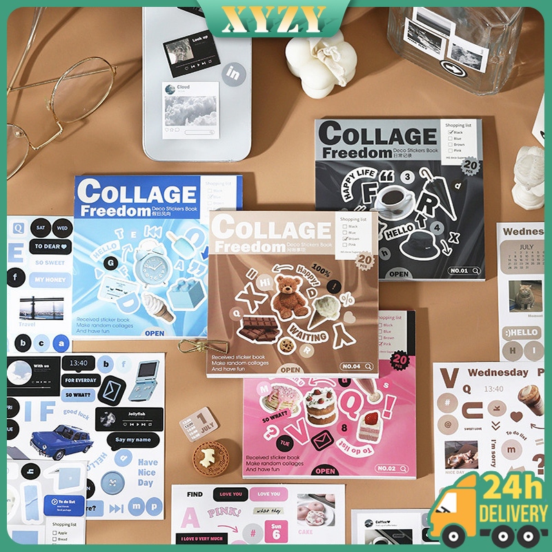 Portable DIY Planner Decoration Material Stickers 20 Pieces Per Pack Of ...