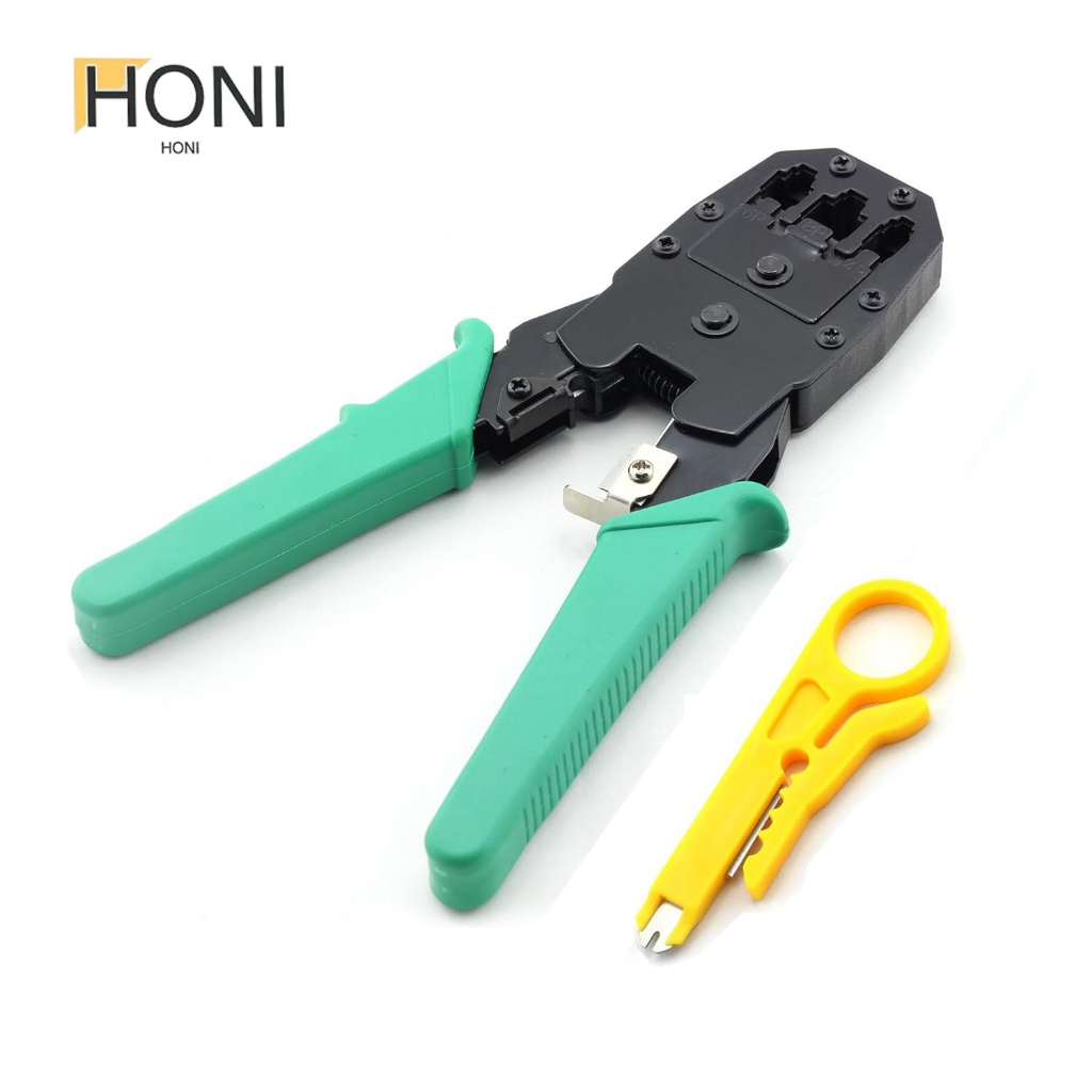 HONI RJ45 Crimping Tool - Professional for Non-Pass Through Modular ...