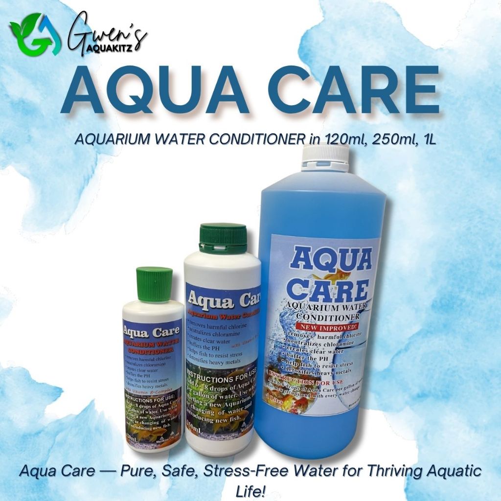 AQUA CARE Aquarium Water Conditioner - Removes Chlorine, Chloramine ...