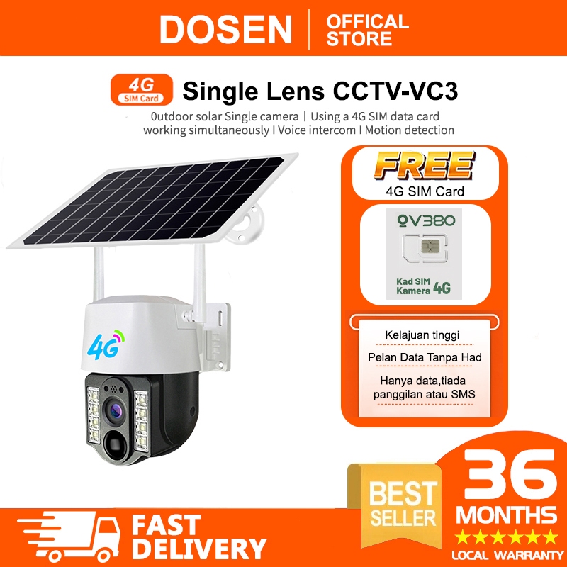 Wifi Outdoor Ip Camera With Sim Card V380 4G Sim Solar Cctv 5MP