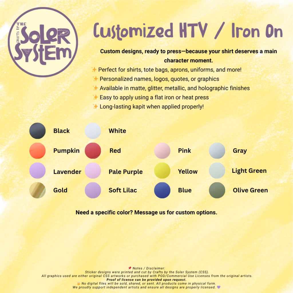 MEDIUM Name Custom HTV / Iron-On Vinyl Stickers for Shirts, Totes ...