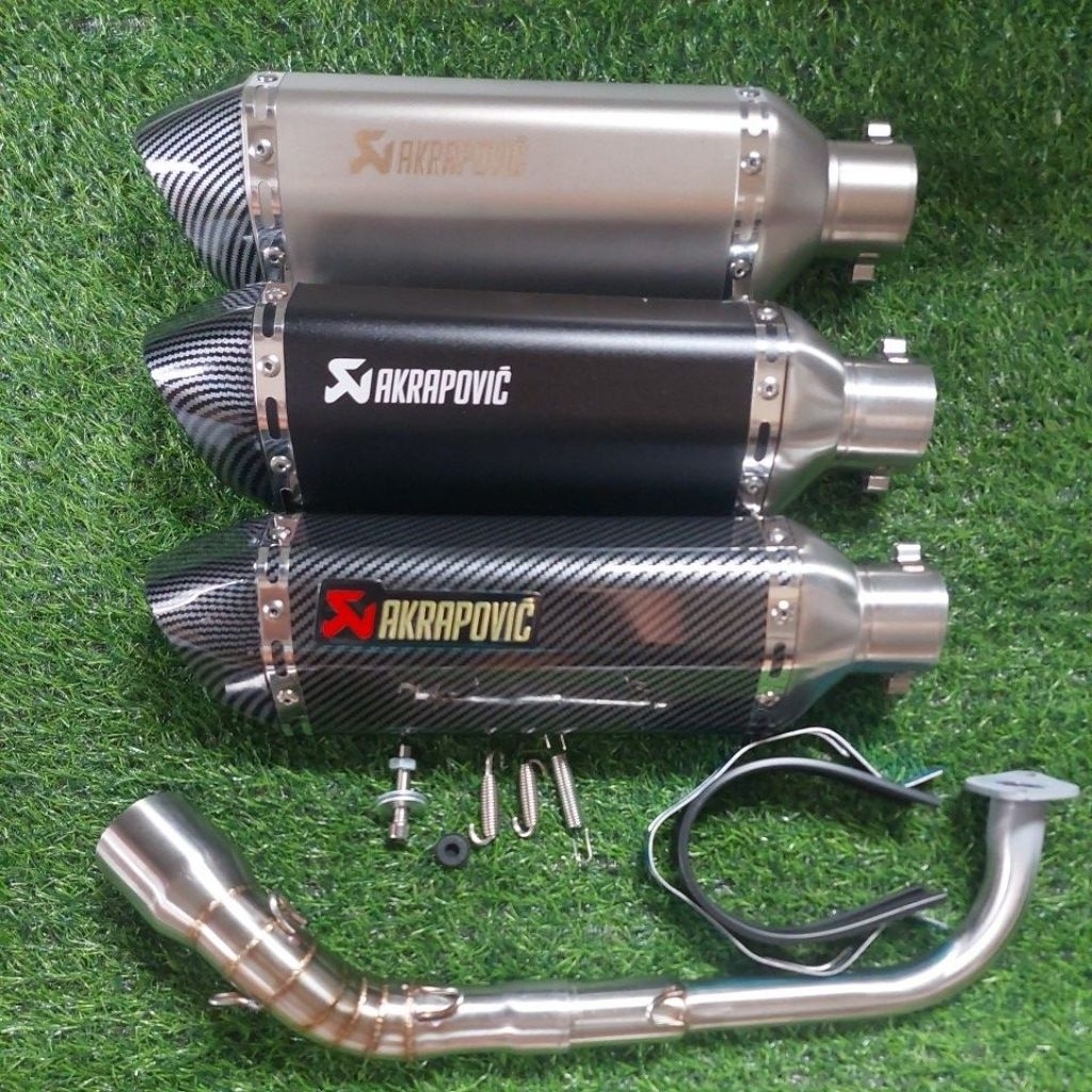 YAMAHA AEROX V1 V2 /NMAX V2 V2.1 AKRAPOVIC PIPE WITH SILENCER ( FULL ...