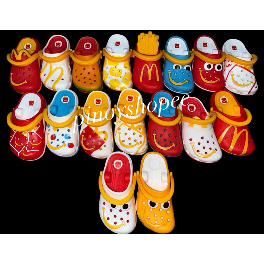 Original McDonalds Crocs Happy Meal Mcdo Crocs Keychain Crocs | Shopee ...