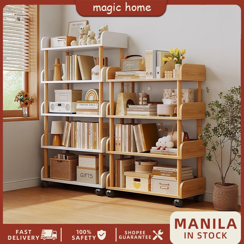Bookshelf floor rack home integrated bedroom multi-layer storage rack ...