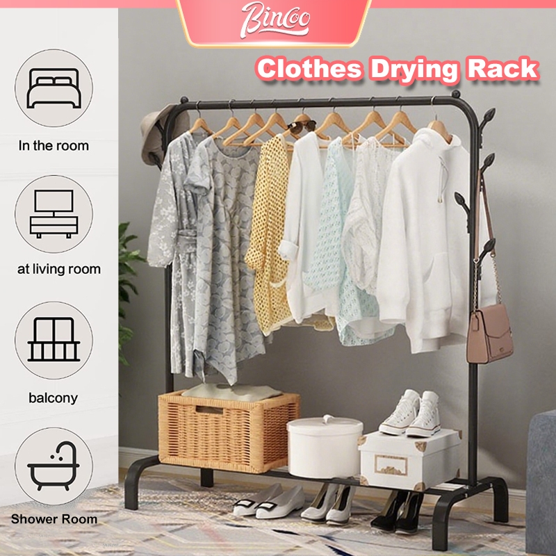 BINCOO Clothes Hanger Rack with Hooks Multi-function Clothes Hanger ...