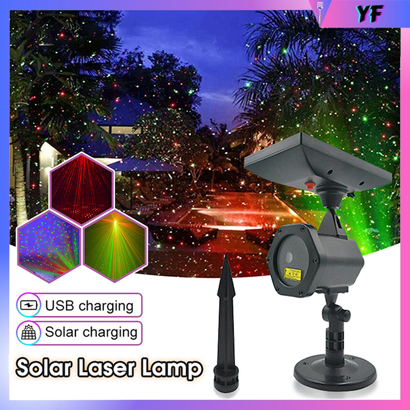 Solar Christmas Lights Outdoor Solar LED Projector Laser Light Xmas ...
