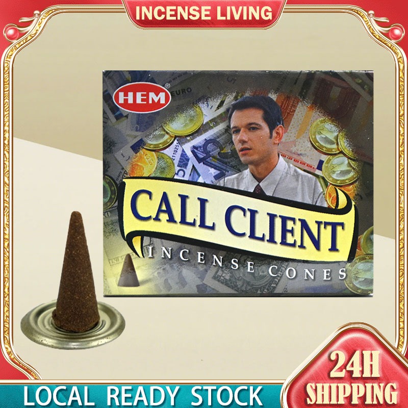 HEM Call Client Incense Cones (10Pcs Per Box / with Holder) Original ...