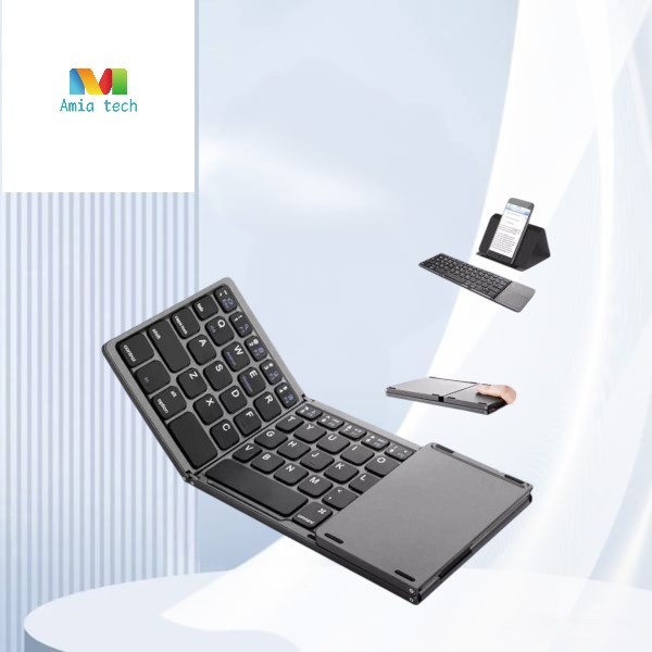 B033 Mini Bluetooth Folding Keyboard Three Layers Folding Keyboard With ...