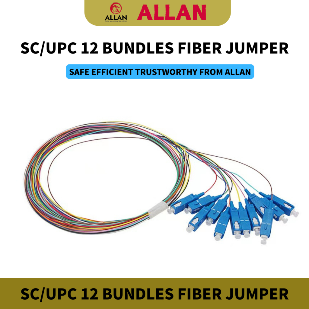 Allan SC/UPC 12 Bundles Fiber Jumper Connector Sc Square Head Pigtail ...