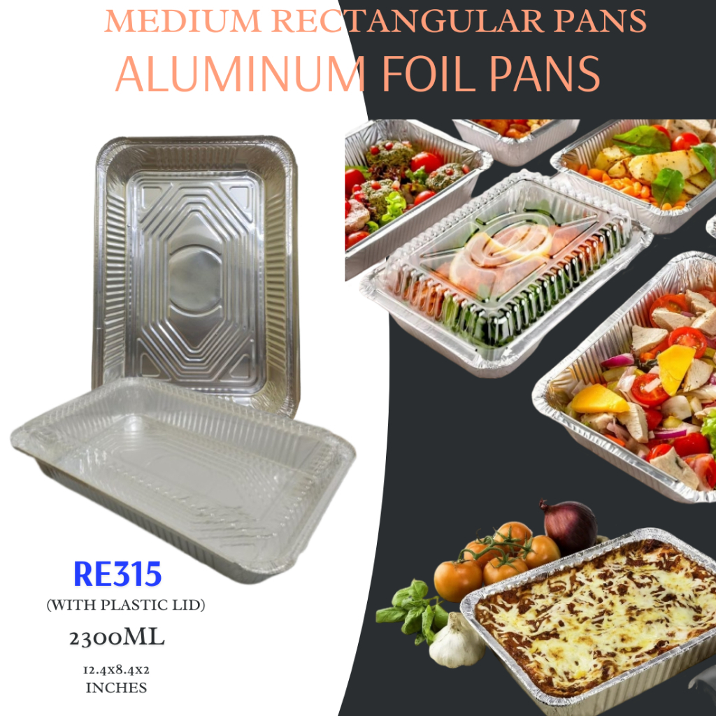 Catering Tray 12x8x2 / Aluminum Trays / Party Tray with Plastic Lid ...