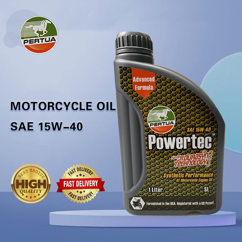 PERTUA Powertec Engine Oil Synthetic Performance 4T Scooter 15W-40 1L ...