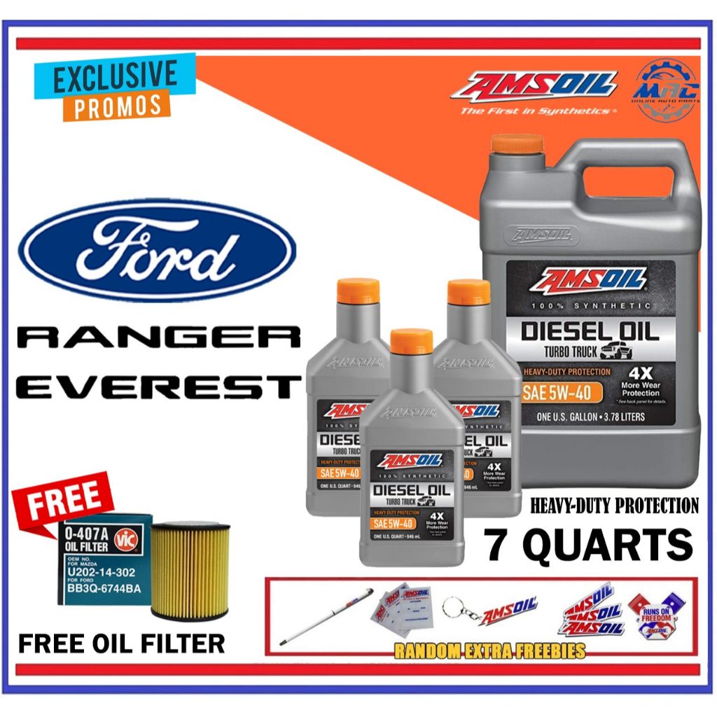 AMSoil Heavy-Duty TURBO TRUCK 5w-40 7 Quarts For FORD EVEREST AND ...