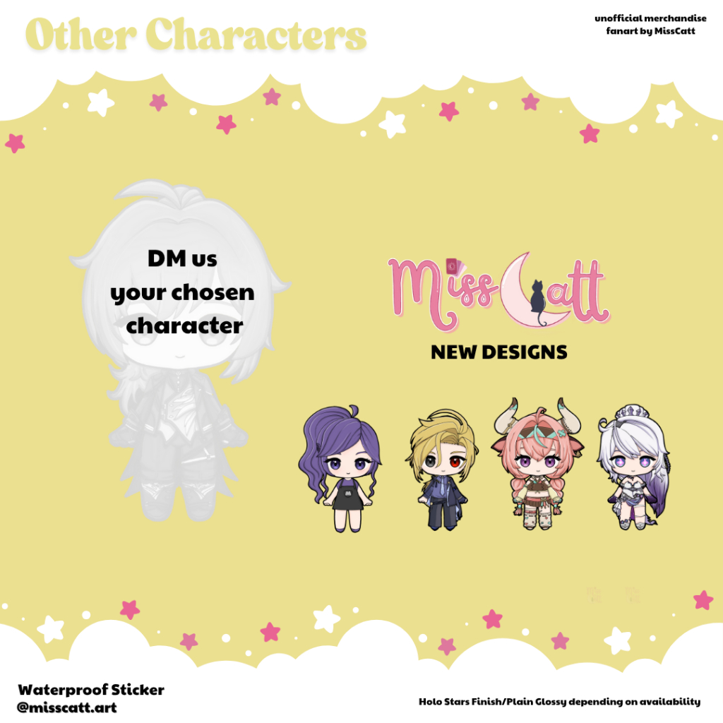 Chibi Waterproof Stickers NEW DESIGNS | MissCatt x StarCreates | Shopee ...