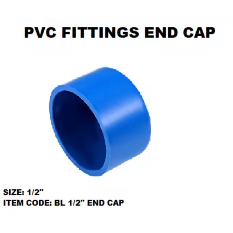 PVC Blue Fittings Cap 1/2 , 3/4 , 1 | Shopee Philippines