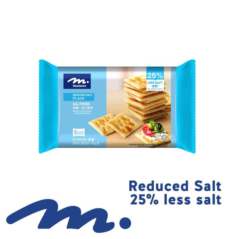 Meadows Reduced Salt Plain Saltines 105G | Shopee Philippines