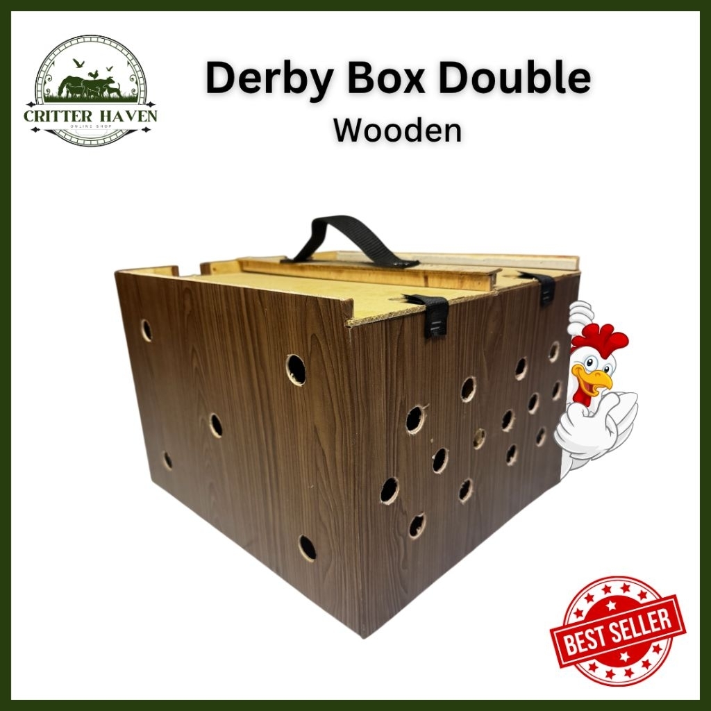 Wooden Derby Box Double / Travel Box / Kulungan ng Manok / Wood Cage ...