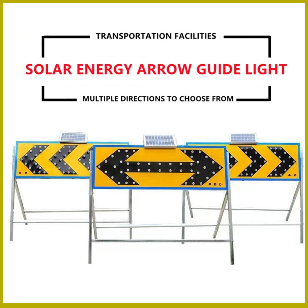 Solar energy guide sign arrow light LED road reflective construction ...
