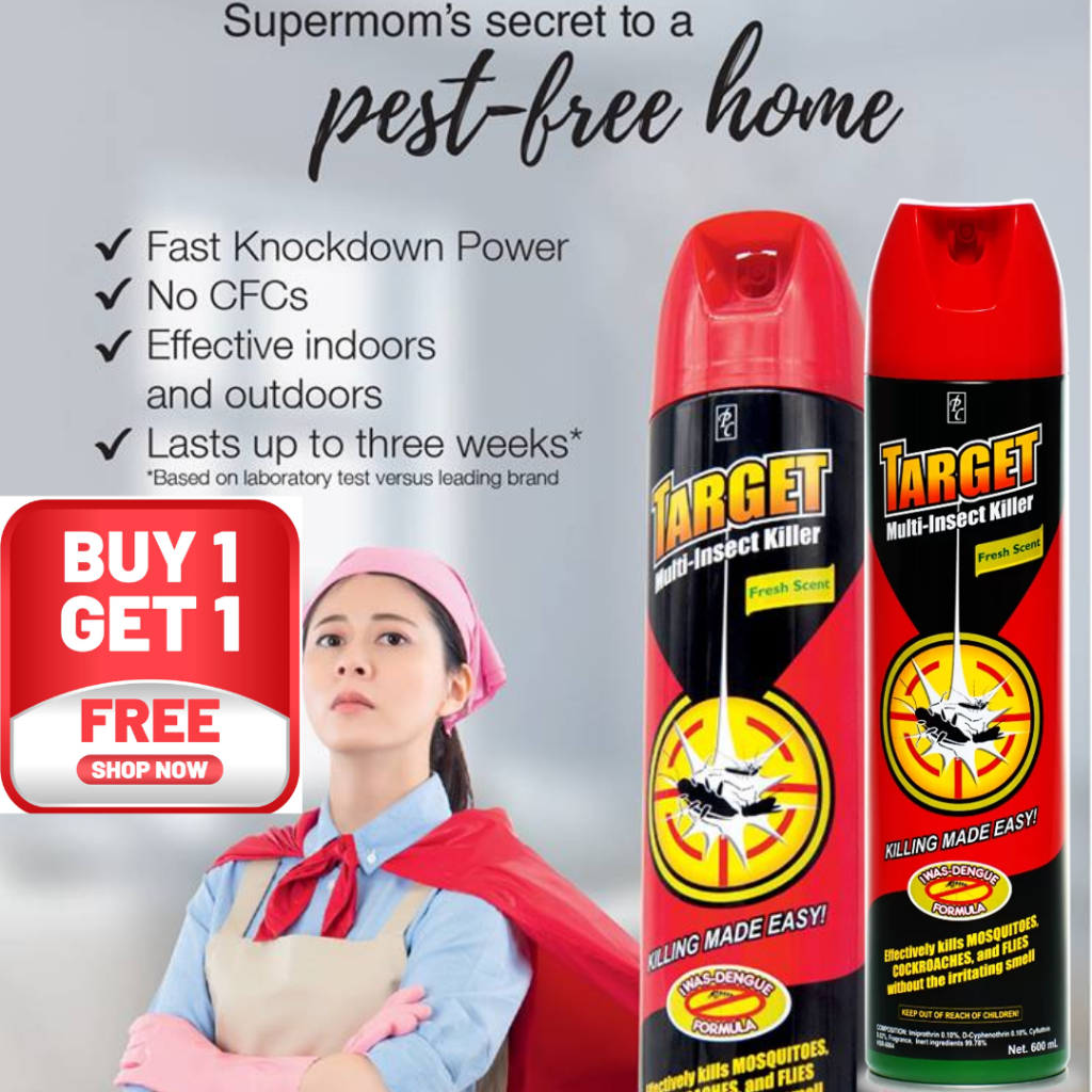 Target Multi-Insect Killer Spray with Fast Knockdown Power | Shopee ...