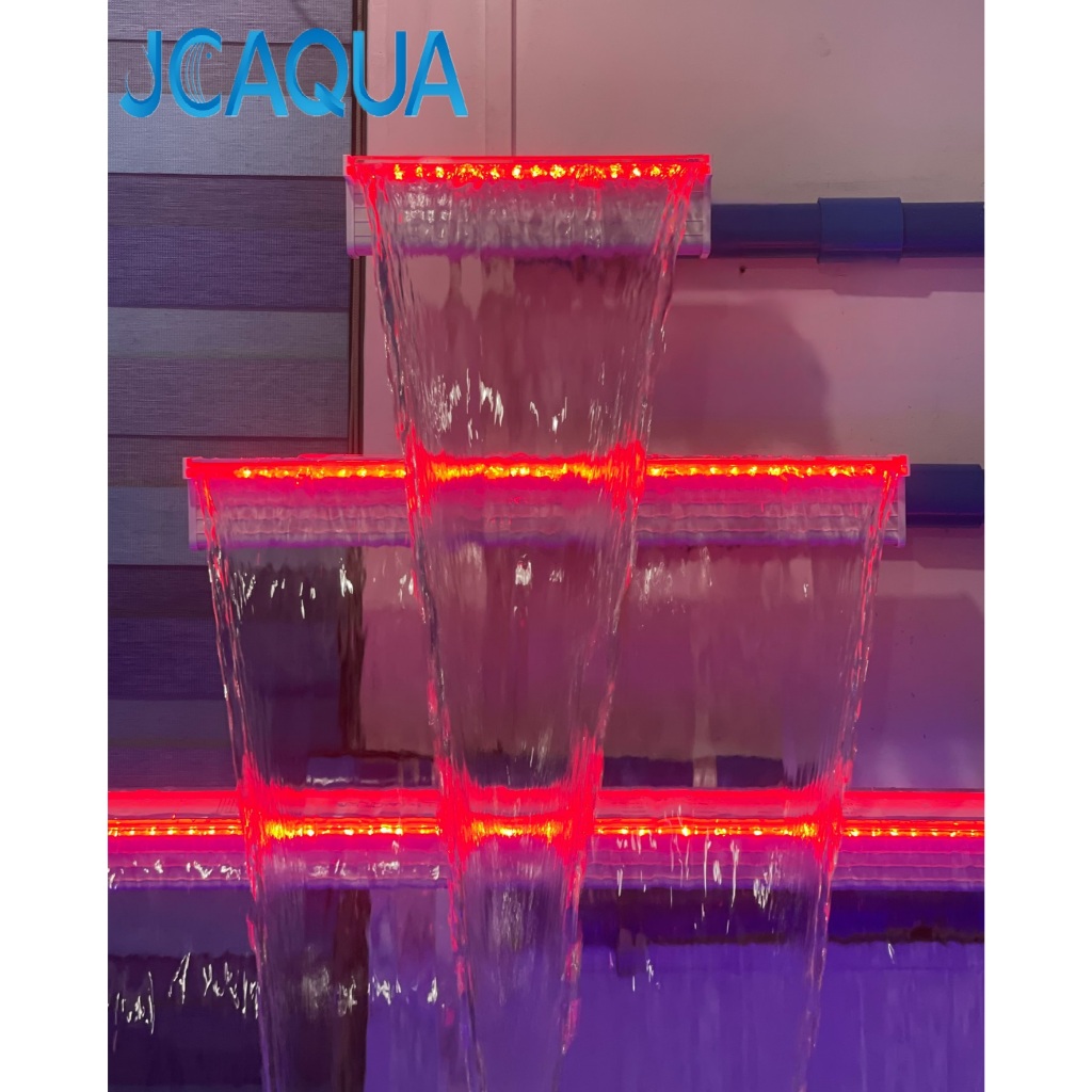 JCAQUA Acrylic Waterfall Descent with RGB LED Lights and remote ...