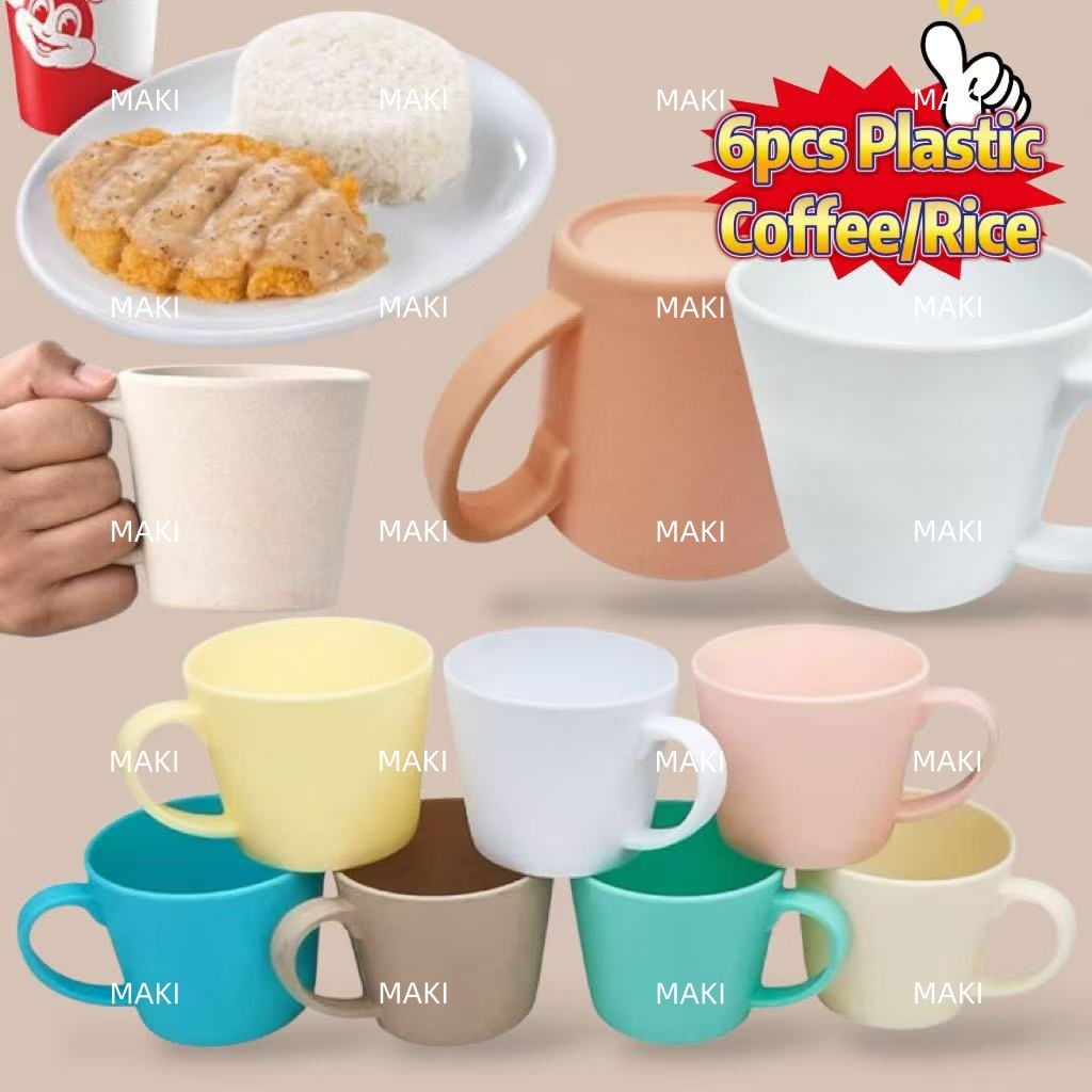 Mouthwash Cup Rice Cup 6pcs Tasa for Coffee Baso Plastic Makapal ...