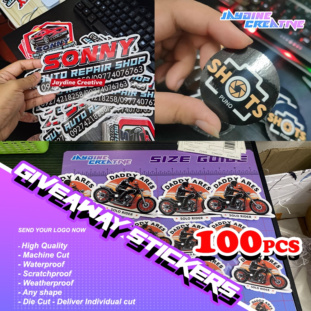 50pcs & 100pcs Motovlog/Giveaway Die Cut 2