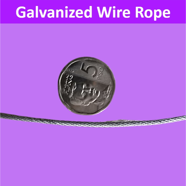 Mago 2mm 85 Meters Galvanized Steel Wire Rope (Wire Type: 6x7 FC) Fiber ...