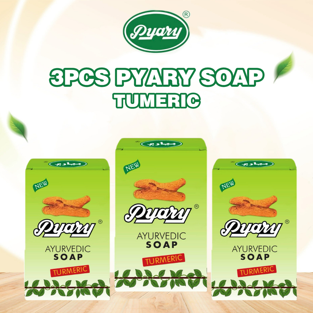 3PCS Pyary Turmeric Soap Acne Treatment 75g | Shopee Philippines