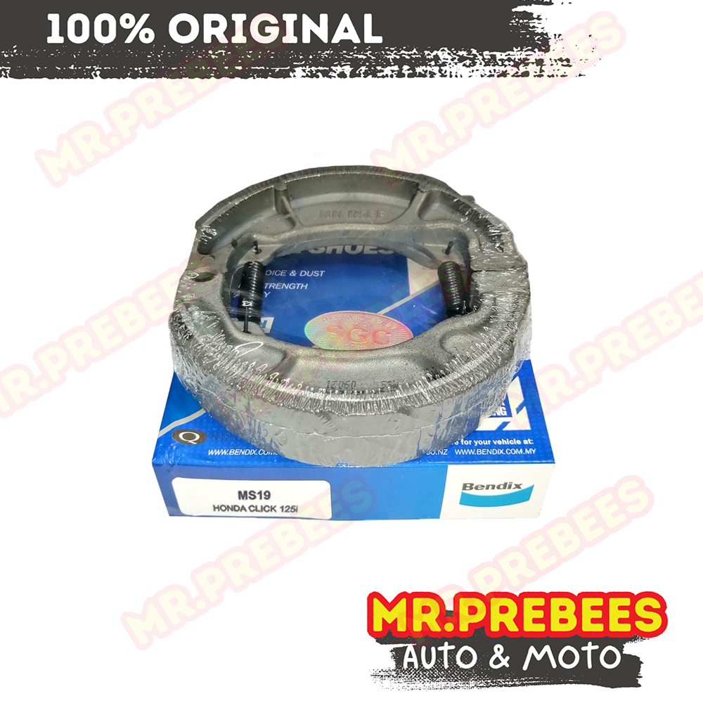 BENDIX Brake Shoe MS19 for Honda CLICK, PCX, BEAT, ZOOMER, SCOOPY, TMX ...