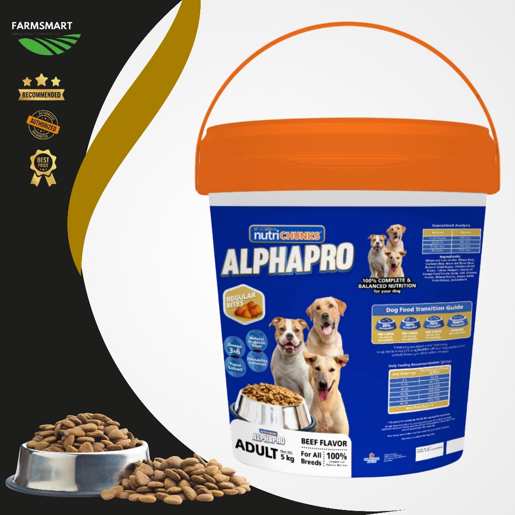 Alphapro Adult | (Available: Small & Regular)| Beef Flavor Dog Food for ...