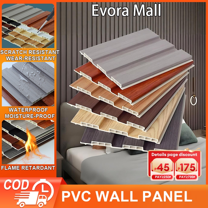 Evora 20pcs Pvc Wall Pane Wood Panel Wall Pvc Wall Panel Wood Design TV ...