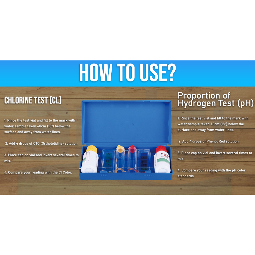 Jet-Flo Pool Test Kit 2-in-1 for Chlorine and pH level | Shopee Philippines