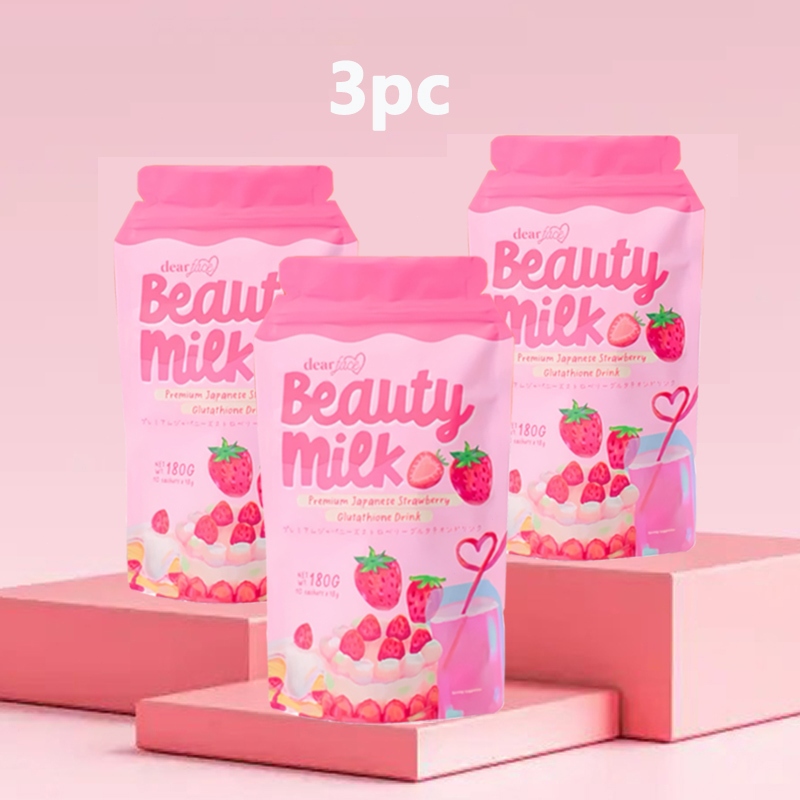 beauty milk premium japanese strawberry glutathione drink DEAR FACE Ichigo Size:1 oz dietary:gluten-free International Journal of Oncology