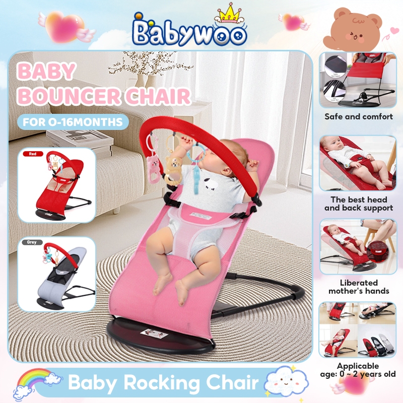 Foldable Baby Rocking Chair Soft Newborn Bounce Balance Chair Baby ...
